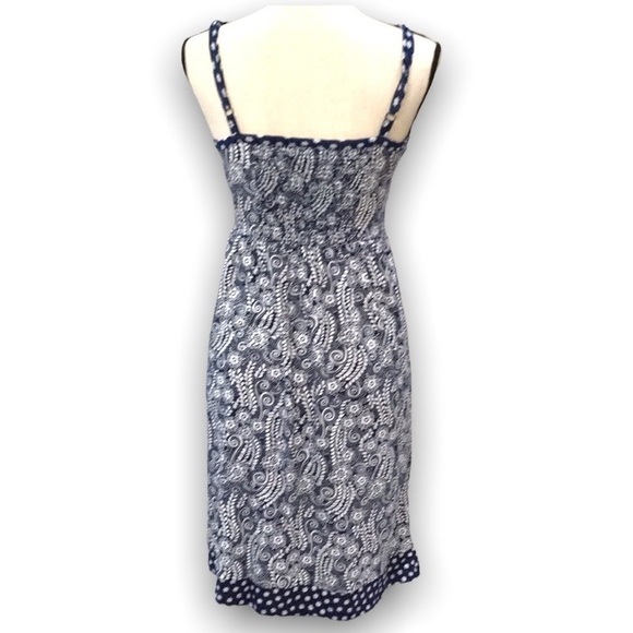 Navy & white cotton dress - Picture 4 of 7